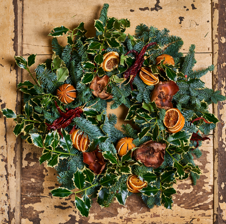Pine & Holly Christmas Wreath