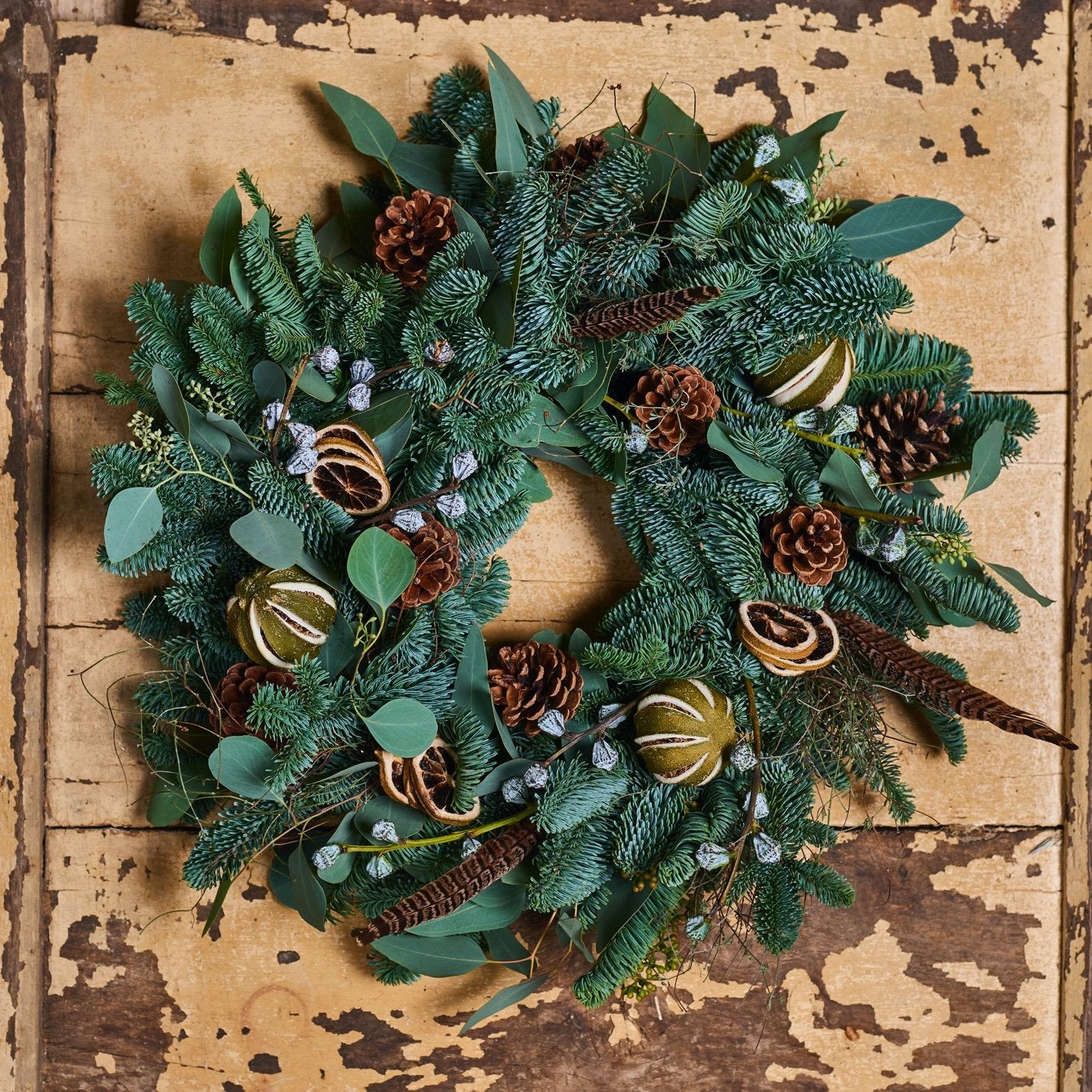 Pine and Lime Christmas Wreath